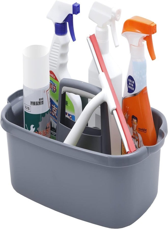 AMPLIN Cleaning Supplies Caddy, Large Plastic Cleaning Supply Organizer Bin with Handle, Cleaning Bucket Housekeeping Shower Tote Caddy Under Sink Tool Storage Basket for Dorm, Garden, Bathroom-1PC - Image 1